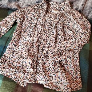 Talbots Multicolor Button Down Blouse